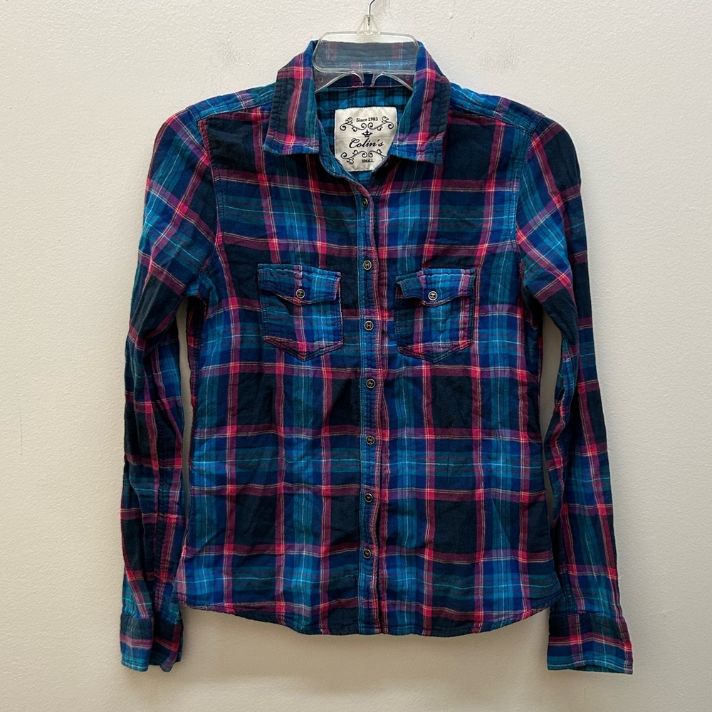 Blue and Pink Plaid Flannel